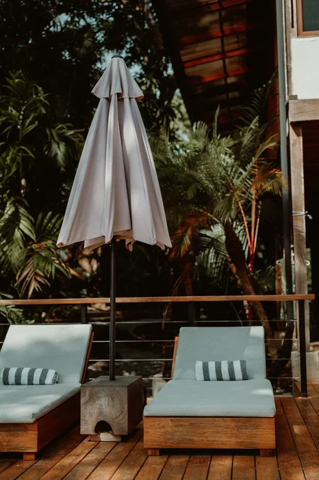 Deck loungers at Taru
