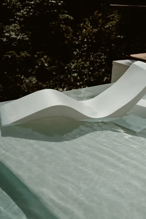 Pool lounger detail at Taru